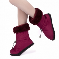 grishko faux fur lined warm up booties